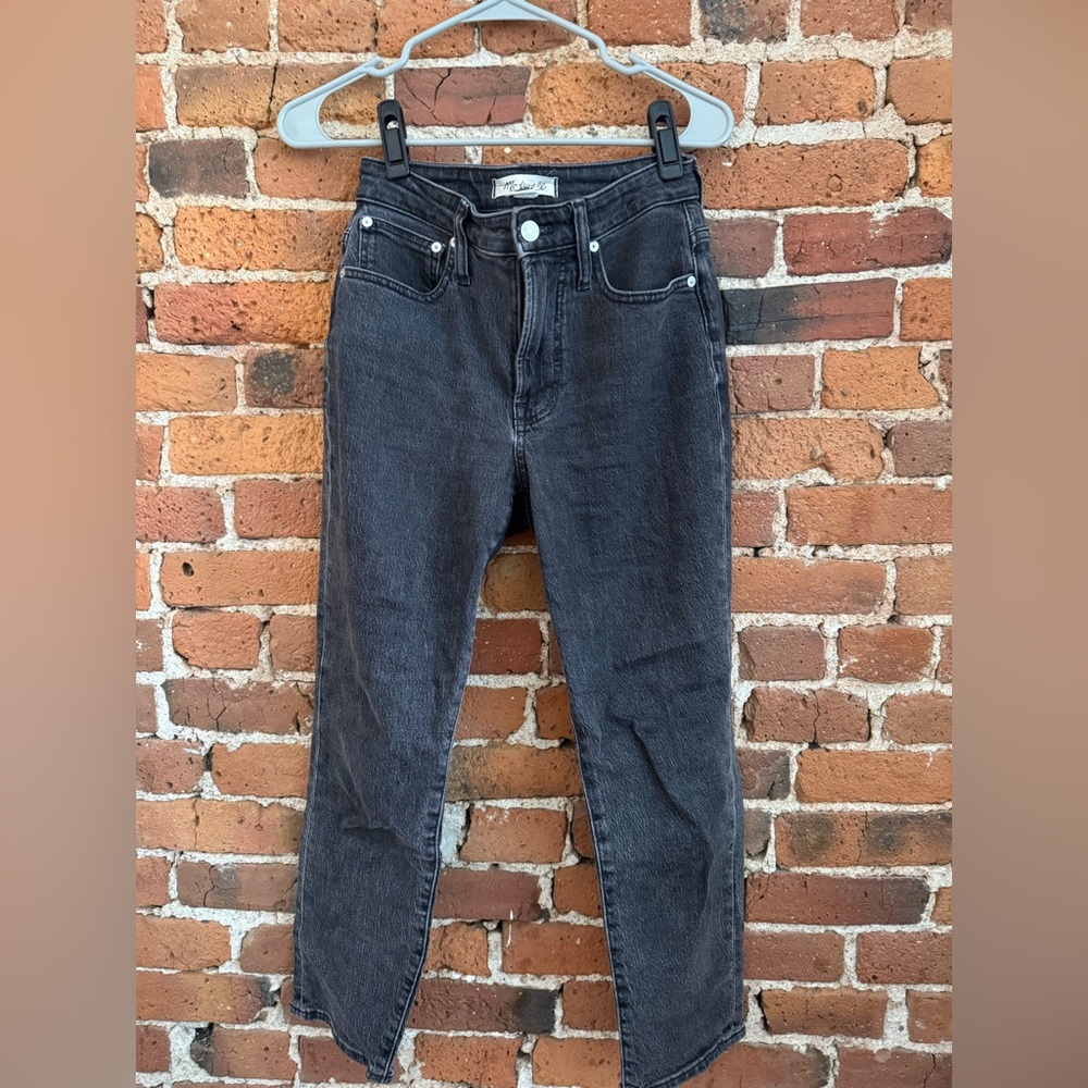 Madewell Women's Straight Leg Jeans - Dark Gray